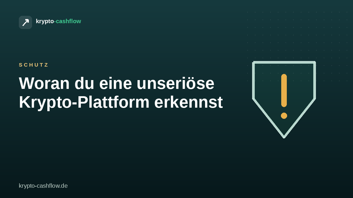 Woran du eine unseriöse Krypto-Plattform erkennst